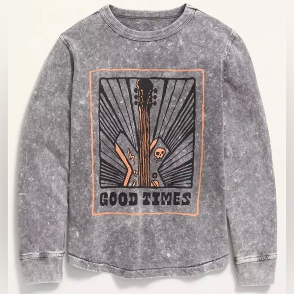 Old Navy Other - Old Navy Boys Vintage “Good Times” Guitar Long Sleeve Tee